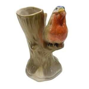 Vintage Czech Pottery Bird Bud Vase